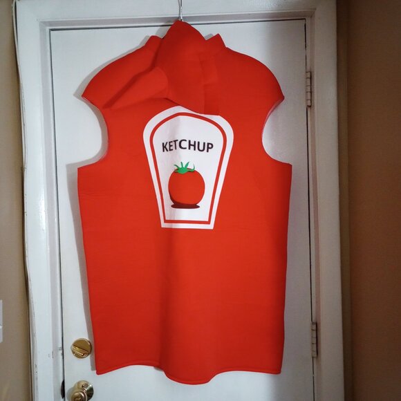 Ketchup Bottle Adult Unisex Halloween Costume, Pre-Owned - Picture 2 of 3